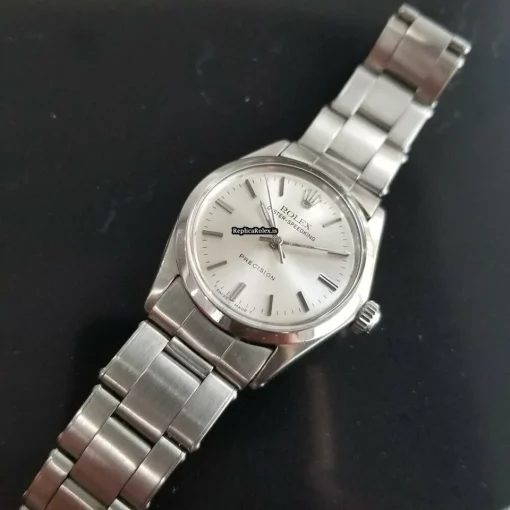 Durable Replica Rolex Oyster Precision Caliber 1215 Manual Winding Movement 30mm Steel Case Mens/unisex Watch - Image 5