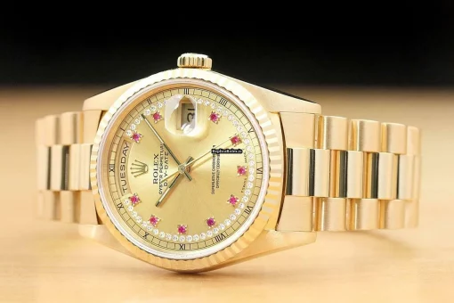 Wonderful Replicas Rolex Day-date 36 18238 Caliber 3155 Automatic Movement 36mm Yellow Gold Case Mens/unisex Watch - Image 2