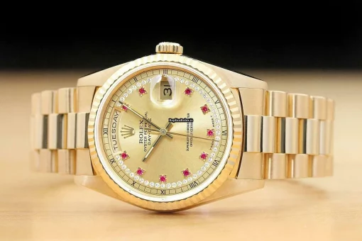 Wonderful Replicas Rolex Day-date 36 18238 Caliber 3155 Automatic Movement 36mm Yellow Gold Case Mens/unisex Watch - Image 3