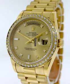 1:1 Fake Rolex Day-date 36 18238a Automatic Movement 36mm Yellow Gold Case Mens/unisex Watch
