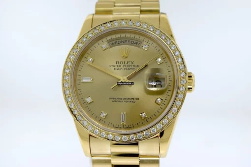 1:1 Fake Rolex Day-date 36 18238a Automatic Movement 36mm Yellow Gold Case Mens/unisex Watch - Image 3
