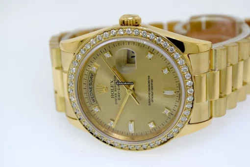 1:1 Fake Rolex Day-date 36 18238a Automatic Movement 36mm Yellow Gold Case Mens/unisex Watch - Image 5
