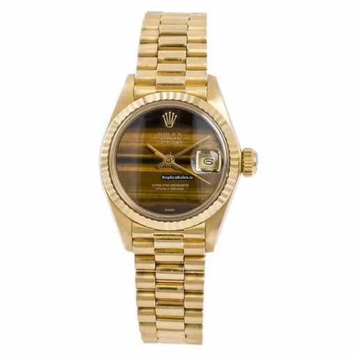 Inexpensive Knockoff Rolex Lady-datejust 6917 Automatic Movement 26mm Yellow Gold Case Womens Watch