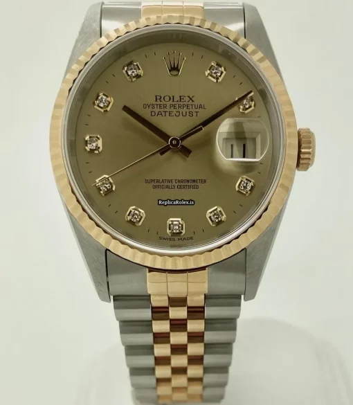 Nice Copy Rolex Datejust 16233 Caliber 3135 Automatic Movement 36mm Gold/steel Case Mens/unisex Watch