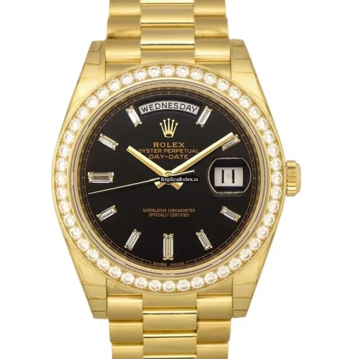 Affordable Replica Rolex Day-date 40 228348rbr_black Automatic Movement Mens/unisex Watch - Image 2