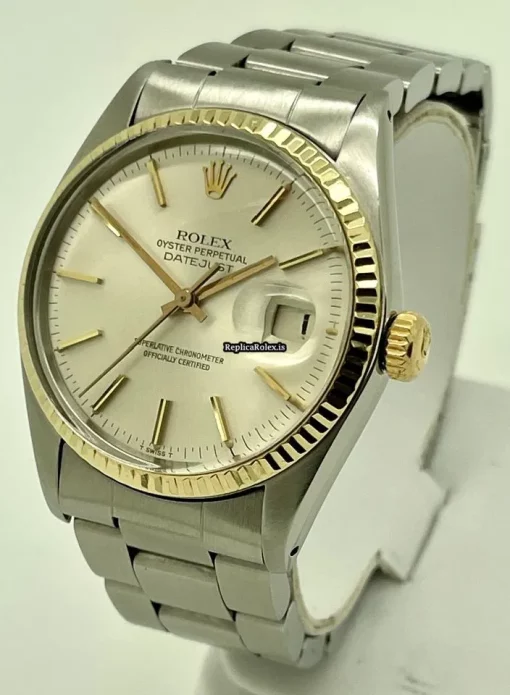 Great Knockoff Rolex Datejust 16013 Caliber 3035 Automatic Movement 36mm Gold/steel Case Mens/unisex Watch - Image 3