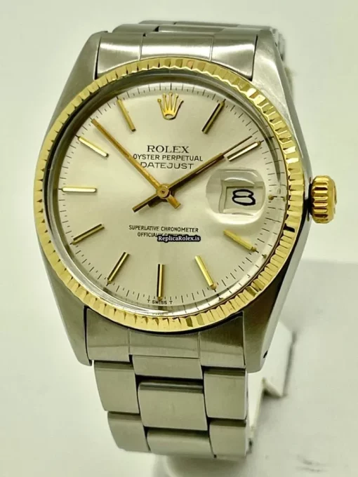 Great Knockoff Rolex Datejust 16013 Caliber 3035 Automatic Movement 36mm Gold/steel Case Mens/unisex Watch - Image 5