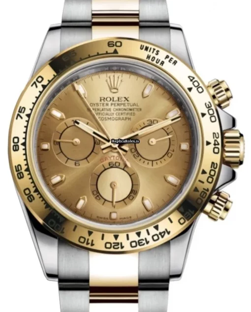 Well Made Replica Rolex Daytona Caliber 4130 Automatic Movement 40mm Gold/steel Case Mens/unisex Watch
