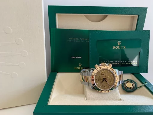 Well Made Replica Rolex Daytona Caliber 4130 Automatic Movement 40mm Gold/steel Case Mens/unisex Watch - Image 9