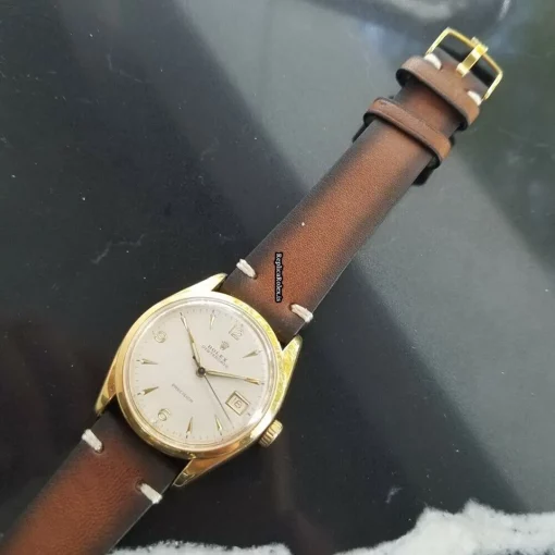 Exquisite Fake Rolex Oyster Precision Caliber 740 Manual Winding Movement 34mm Gold/steel Case Mens/unisex Watch - Image 6