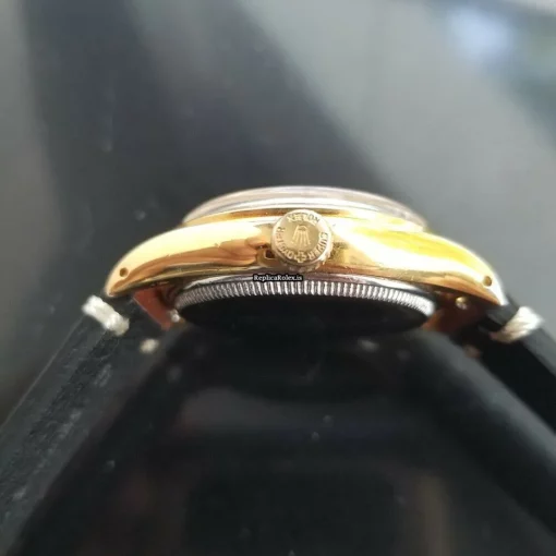 Exquisite Fake Rolex Oyster Precision Caliber 740 Manual Winding Movement 34mm Gold/steel Case Mens/unisex Watch - Image 8