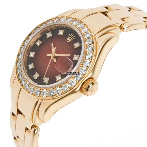 Trustworthy Replica Rolex Lady-datejust Pearlmaster 69298 Automatic Movement 29mm Yellow Gold Case Womens Watch - Image 3