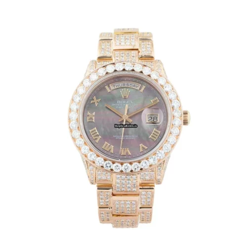 Nice Replica Rolex Day-date 36 118205 Caliber 3155 Automatic Movement 36mm Rose Gold Case Mens/unisex Watch