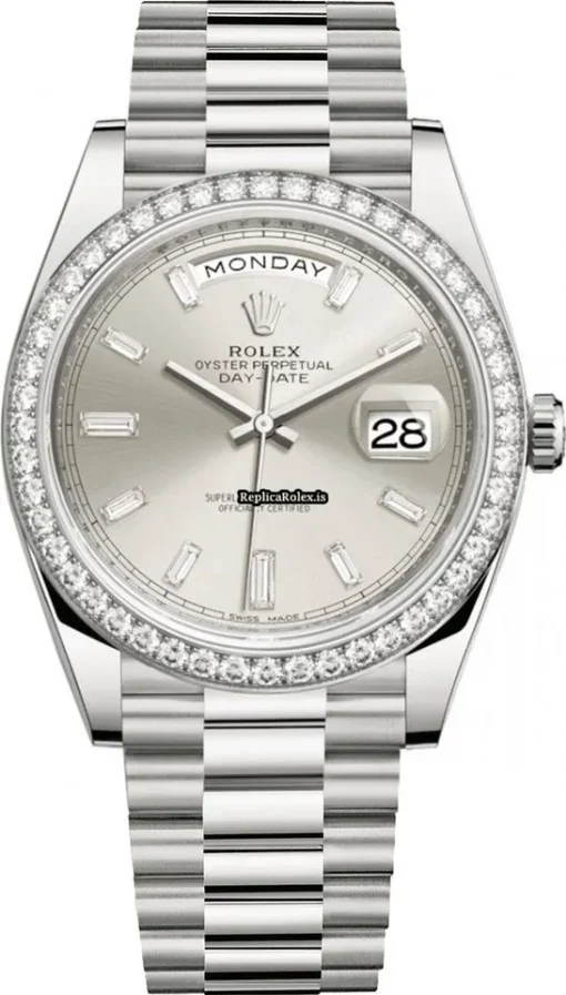 Neat Replicas Rolex Day-date 40 228349rbr Automatic Movement 40mm White Gold Case Mens/unisex Watch