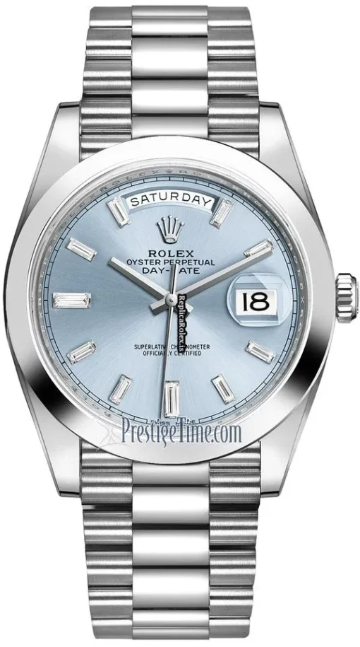 Excellent Fake Rolex Day-date 40 228206 Automatic Movement 40mm Platinum Case Mens/unisex Watch