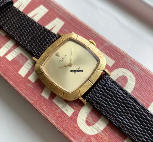 High-end Fake Rolex Cellini Caliber 1600 Manual Winding Movement Yellow Gold Case Mens/unisex Watch