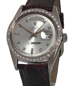 Well Made Replica Rolex Day-date 36 1803 Caliber 1556 Automatic Movement 36mm White Gold Case Mens/unisex Watch