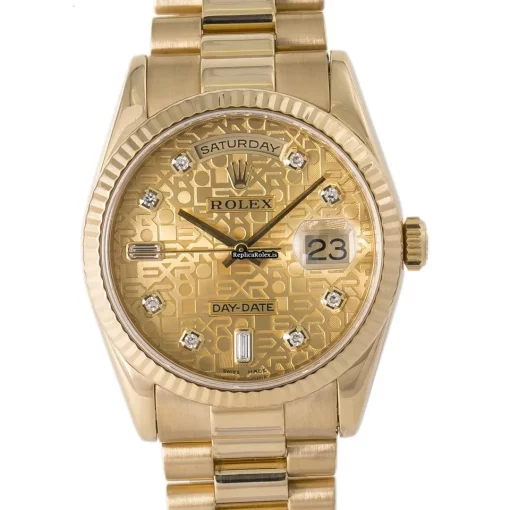 Attractive Fake Rolex Day-date 36 118238 Automatic Movement 36mm Yellow Gold Case Mens/unisex Watch - Image 4