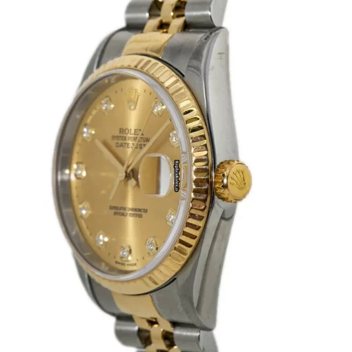 Inexpensive Imitation Rolex Datejust M16233 Automatic Movement 36mm Steel Case Mens/unisex Watch - Image 3
