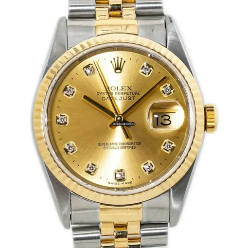 Inexpensive Imitation Rolex Datejust M16233 Automatic Movement 36mm Steel Case Mens/unisex Watch - Image 4