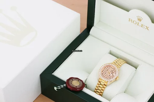 Discount Replica Rolex Lady-datejust 69178 Caliber 2135 Automatic Movement 26mm Yellow Gold Case Womens Watch - Image 6
