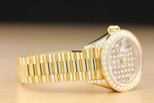 Discount Replica Rolex Lady-datejust 69178 Caliber 2135 Automatic Movement 26mm Yellow Gold Case Womens Watch - Image 7