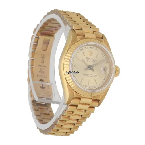 Fine Replica Rolex Lady-datejust 69178 Caliber 2235 Automatic Movement 26mm Yellow Gold Case Womens Watch - Image 3
