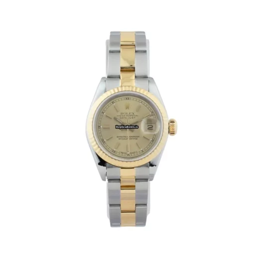 High Quality Replica Rolex Lady-datejust 69173 Caliber 2135 Automatic Movement 26mm Gold/steel Case Womens Watch