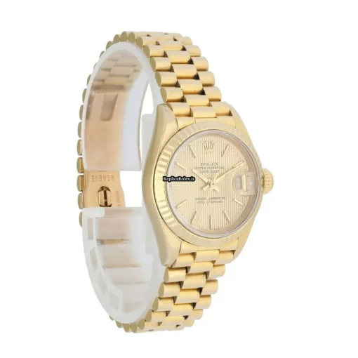 Exquisite Replica Rolex Lady-datejust 69178 Automatic Movement 26mm Yellow Gold Case Womens Watch - Image 3