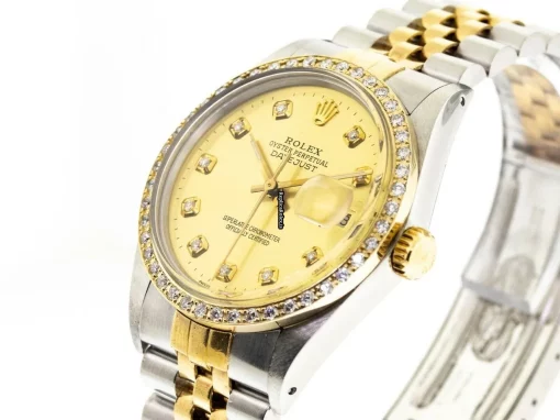 Wonderful Imitation Rolex Datejust 16013 Automatic Movement 36mm Gold/steel Case Mens/unisex Watch - Image 2