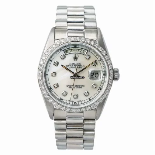 Aaa Replica Rolex Day-date 36 18039 Automatic Movement 36mm White Gold Case Mens/unisex Watch
