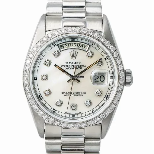 Aaa Replica Rolex Day-date 36 18039 Automatic Movement 36mm White Gold Case Mens/unisex Watch - Image 4