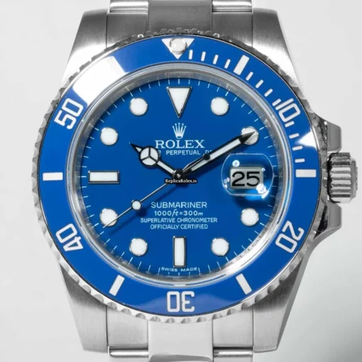 Well Made Fakes Rolex Submariner Date 116619lb Caliber 3135 Automatic Movement 40mm White Gold Case Mens/unisex Watch - Image 2