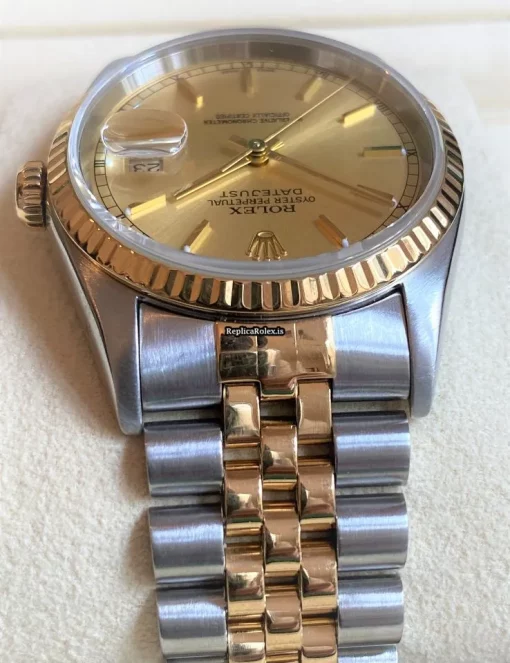 Wonderful Replica Rolex Datejust 16233 Caliber 3135 Automatic Movement 36mm Gold/steel Case Mens/unisex Watch - Image 6