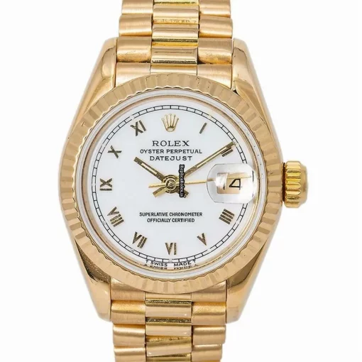 Awesome Replica Rolex Lady-datejust 69178 Automatic Movement 28mm Yellow Gold Case Womens Watch - Image 4