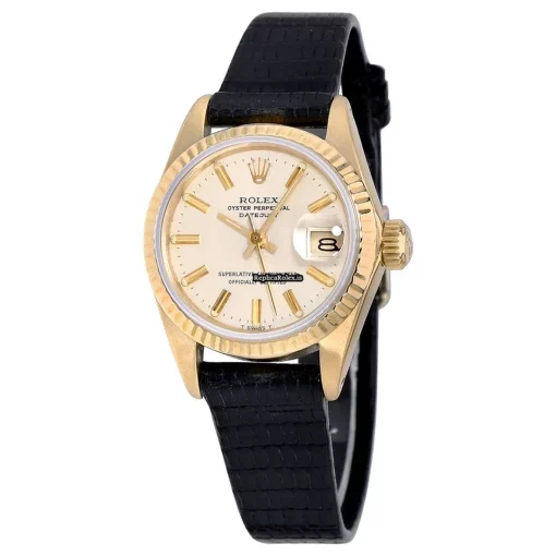 Swiss Replica Rolex Lady-datejust 6917 Self Winding Automatic 26mm Yellow Gold Case Womens Watch