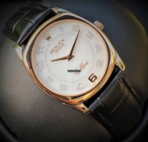 Defect Fake Rolex Cellini Danaos 4233 Caliber 1602 Manual Winding Movement 34mm White Gold Case Mens/unisex Watch