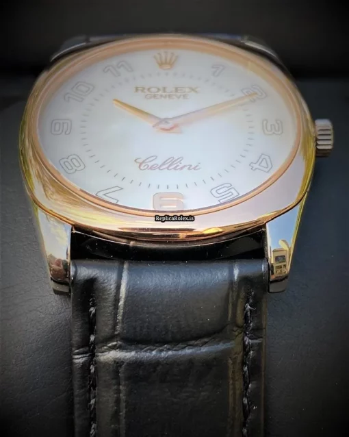 Defect Fake Rolex Cellini Danaos 4233 Caliber 1602 Manual Winding Movement 34mm White Gold Case Mens/unisex Watch - Image 6