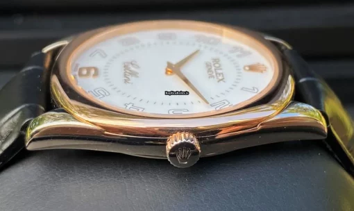 Defect Fake Rolex Cellini Danaos 4233 Caliber 1602 Manual Winding Movement 34mm White Gold Case Mens/unisex Watch - Image 9