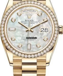 Pleasing Replica Rolex Day-date 36 128348rbr Automatic Movement 36mm Yellow Gold Case Watch