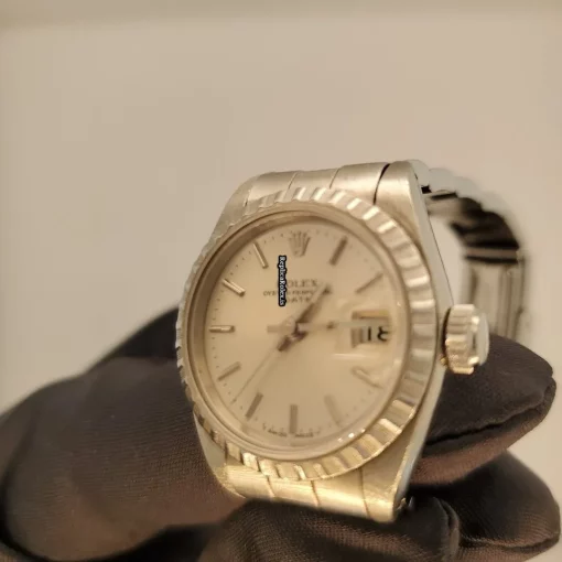 Fine Replica Rolex Oyster Perpetual Lady Date 69240 Automatic Movement 26mm Steel Case Womens Watch - Image 5