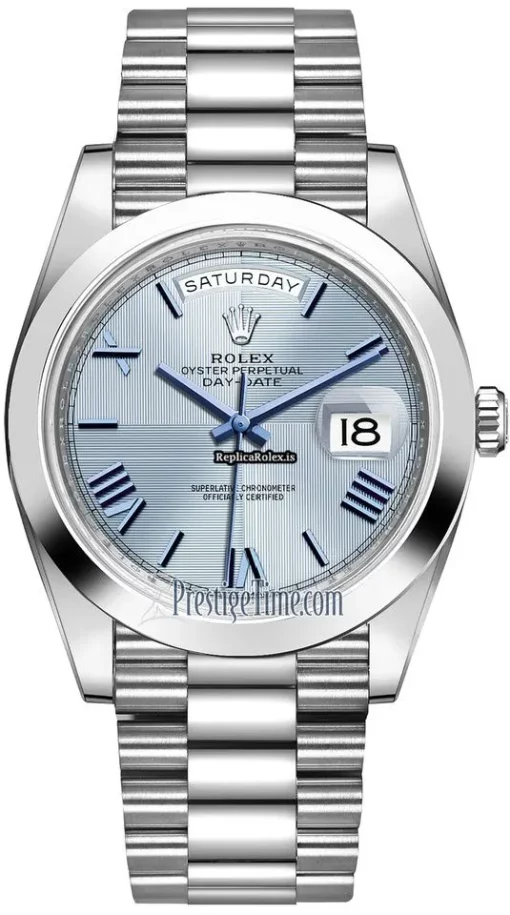 High-end Copy Rolex Day-date 40 228206 Automatic Movement 40mm Platinum Case Mens/unisex Watch