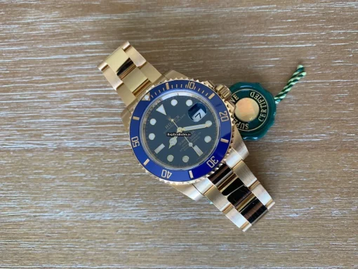 1:1 Replica Rolex Submariner Date 116618lb Caliber 3135 Automatic Movement 40mm Yellow Gold Case Mens/unisex Watch - Image 3