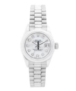 Fabulous Replica Rolex Lady-datejust 69139 Automatic Movement 26mm White Gold Case Womens Watch