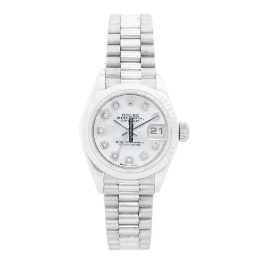 Fabulous Replica Rolex Lady-datejust 69139 Automatic Movement 26mm White Gold Case Womens Watch