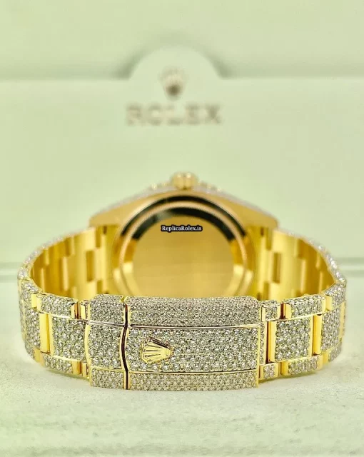 Lovely Fake Rolex Sky-dweller 326938 Caliber 9001 Automatic Movement 42mm Yellow Gold Case Mens/unisex Watch - Image 4