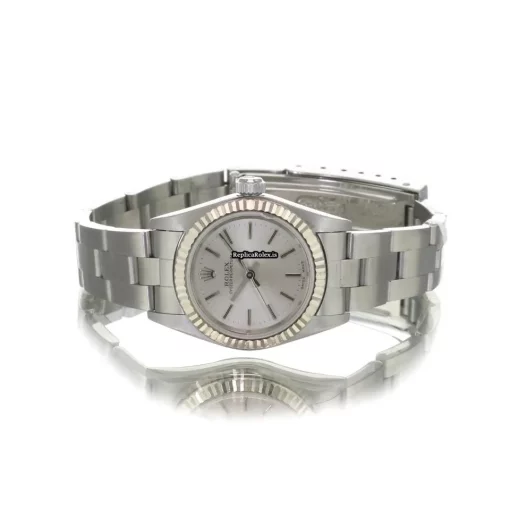Ideal Replica Rolex Oyster Perpetual 76094 Caliber 2135 Automatic Movement 26mm Steel Case Womens Watch - Image 7