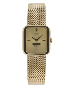 Beautiful Imitation Rolex Cellini 4335 Automatic Movement 23mm Yellow Gold Case Womens Watch