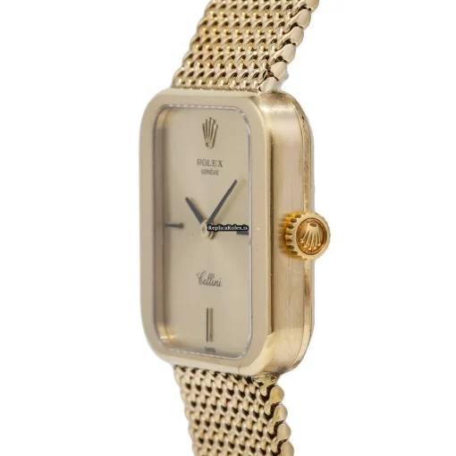Beautiful Imitation Rolex Cellini 4335 Automatic Movement 23mm Yellow Gold Case Womens Watch - Image 3