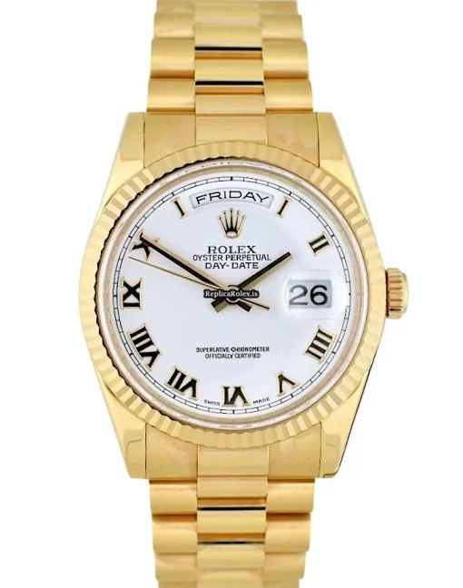 Awesome Replica Rolex Day-date 36 118235 Caliber 3155 Automatic Movement 36mm Rose Gold Case Mens/unisex Watch